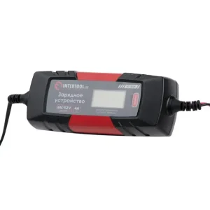 Зарядний пристрій 6/12 В, 4 А, 1,2-120 Аг, зимовий режим зарядки, дисплей, з мікропроцесором INTERTOOL (AT-3024) UA