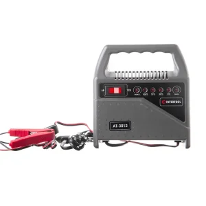 Пристрій зарядний для акумуляторів 6/12 В, 70 Вт, 10-60 Аг, світлодіодна індикація, з трансформатором INTERTOOL (AT-3012) UA