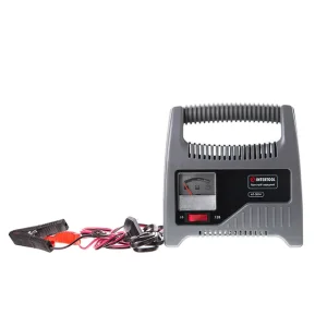 Пристрій зарядний для акумуляторів 6/12 В, 70 Вт, 10-60 Ач, стрілочний індикатор, з трансформатором INTERTOOL (AT-3014) UA