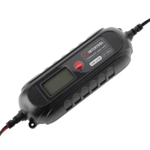 Зарядний пристрій 6/12 В, 0,8/3,8 А, 1,2-120 Аг, зимовий режим заряду, дисплей, з мікропроцесором INTERTOOL (AT-3023) UA