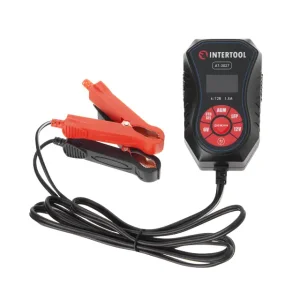 Зарядний пристрій 6/12 В, 1,5 А, 1,2-40 Аг, зимовий режим зарядки, дисплей, з мікропроцесором INTERTOOL (AT-3027) UA