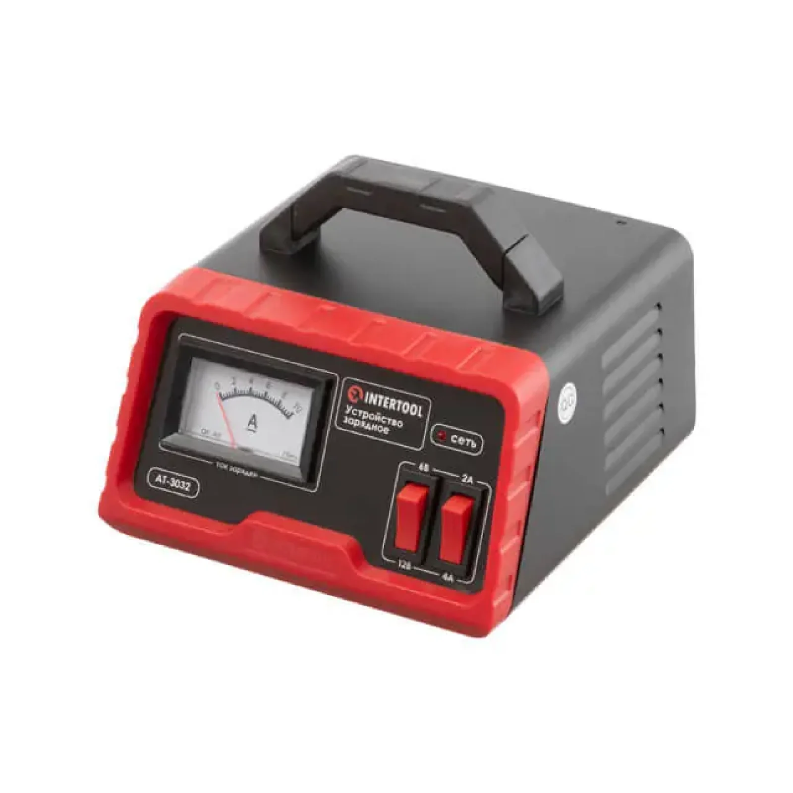 Пристрій зарядний для акумуляторів 6/12 В, 2/4 А, 4-45 Аг, з трансформатором INTERTOOL (AT-3032) UA
