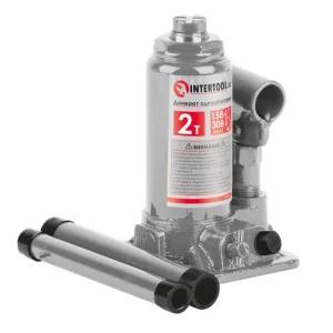 Домкрат "стовпчик" одноштоковий 2т, 158-308 мм, у пластиковому кейсі INTERTOOL (GT0051) UA