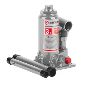 Домкрат "стовпчик" одноштоковий 3т, 194-372 мм, у пластиковому кейсі INTERTOOL (GT0052) UA