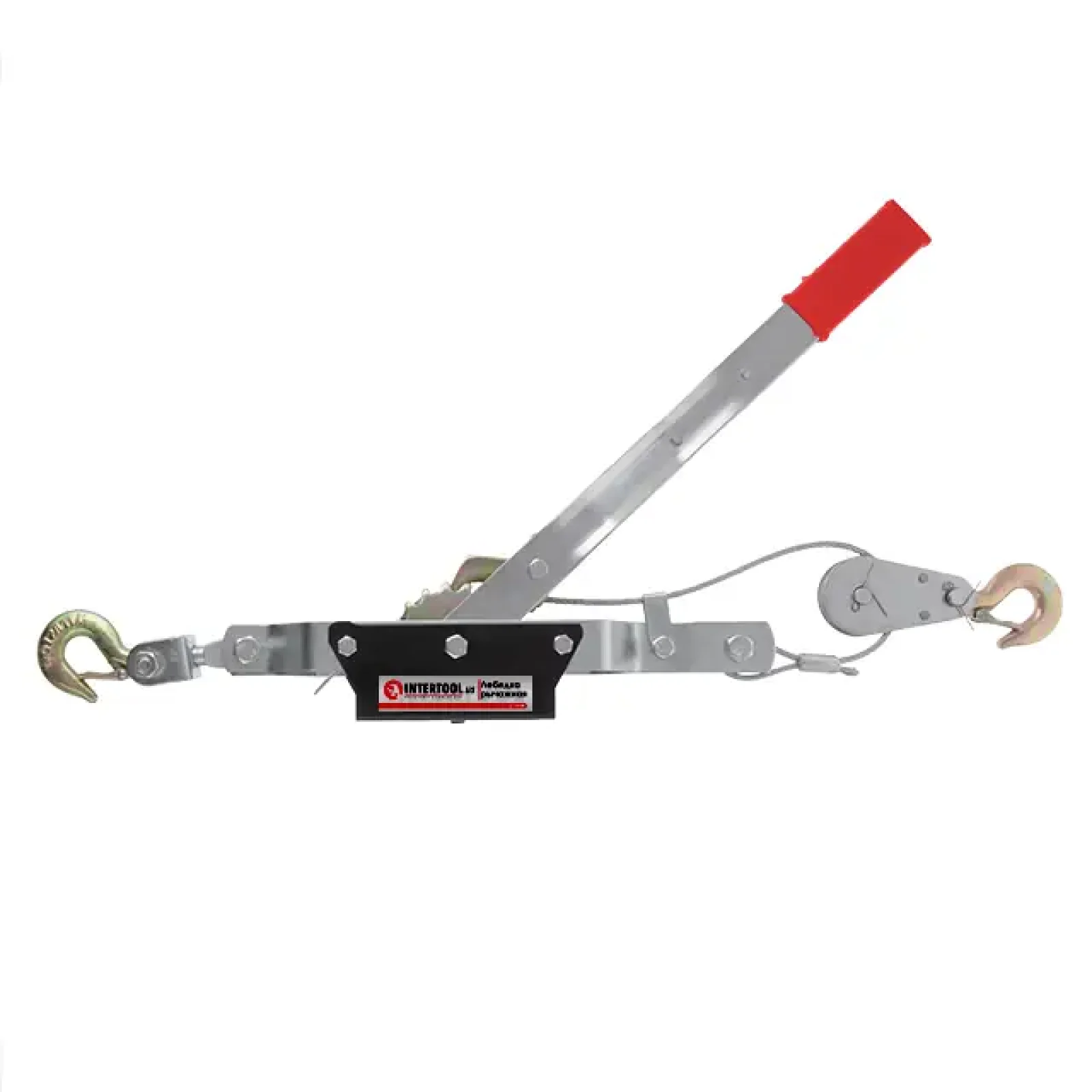 Лебідка важільна INTERTOOL тягове зусилля 4 т, трос 2,50 м × 5,5 мм, робоча довжина троса 1,2 м (GT1444) UA