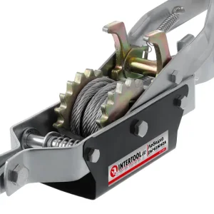 Лебідка важільна INTERTOOL тягове зусилля 4 т, трос 2,50 м × 5,5 мм, робоча довжина троса 1,2 м (GT1444) UA
