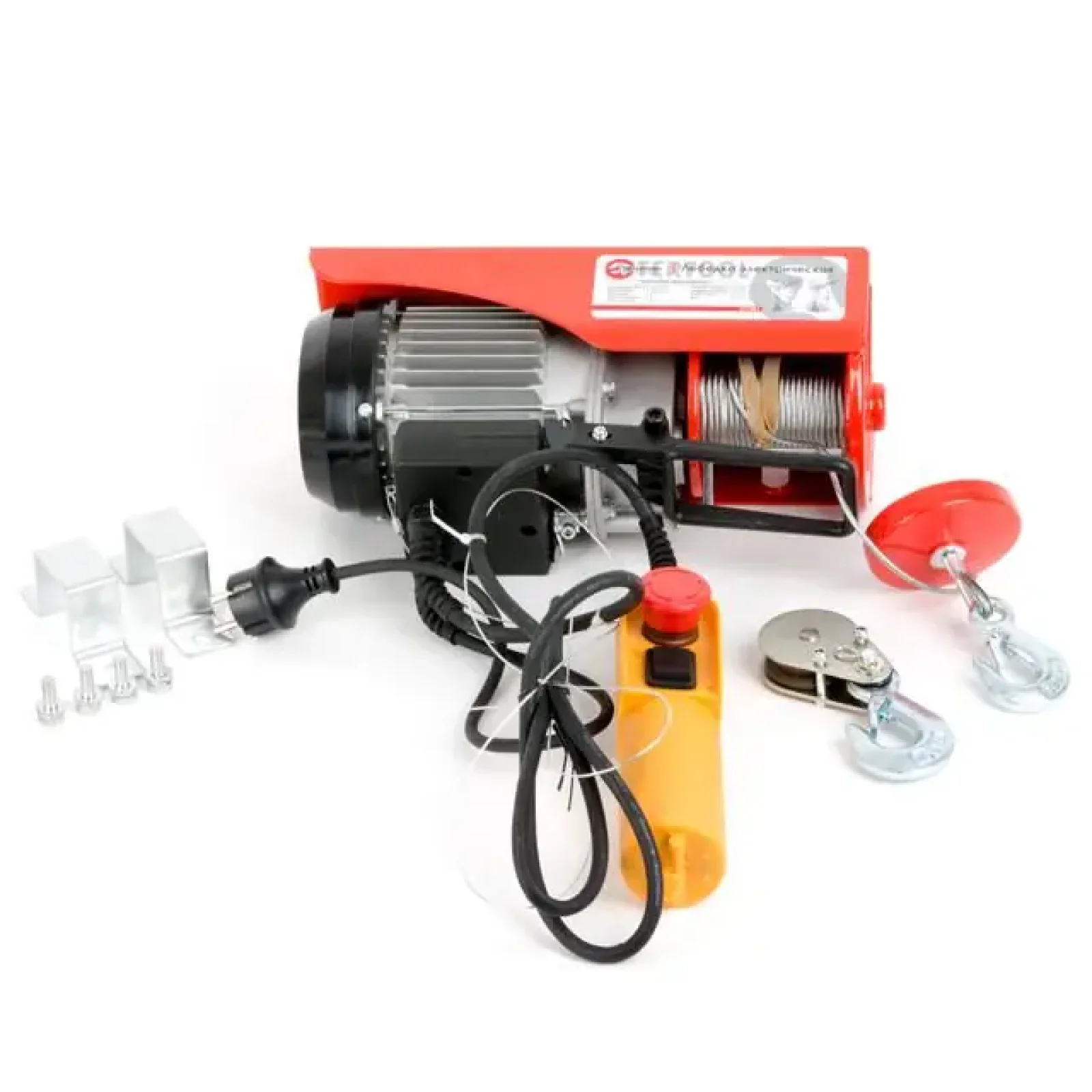 Лебідка електрична INTERTOOL 230 В, 0,5 кВт, 125/250 кг, трос: 3,0 мм × 12 м (GT1481) UA