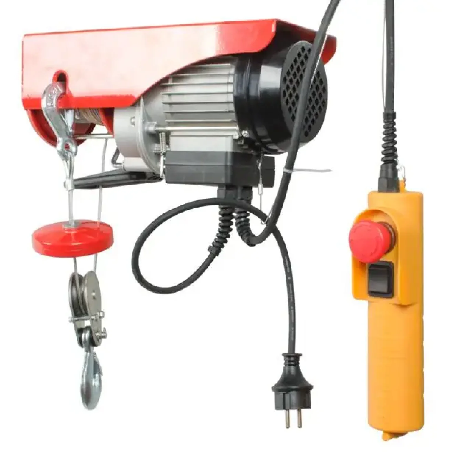 Лебідка електрична INTERTOOL 230 В, 0,5 кВт, 125/250 кг, трос: 3,0 мм × 12 м (GT1481) UA