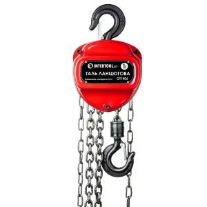 Таль ланцюгова INTERTOOL 1т, ланцюг 3м (GT1406) UA