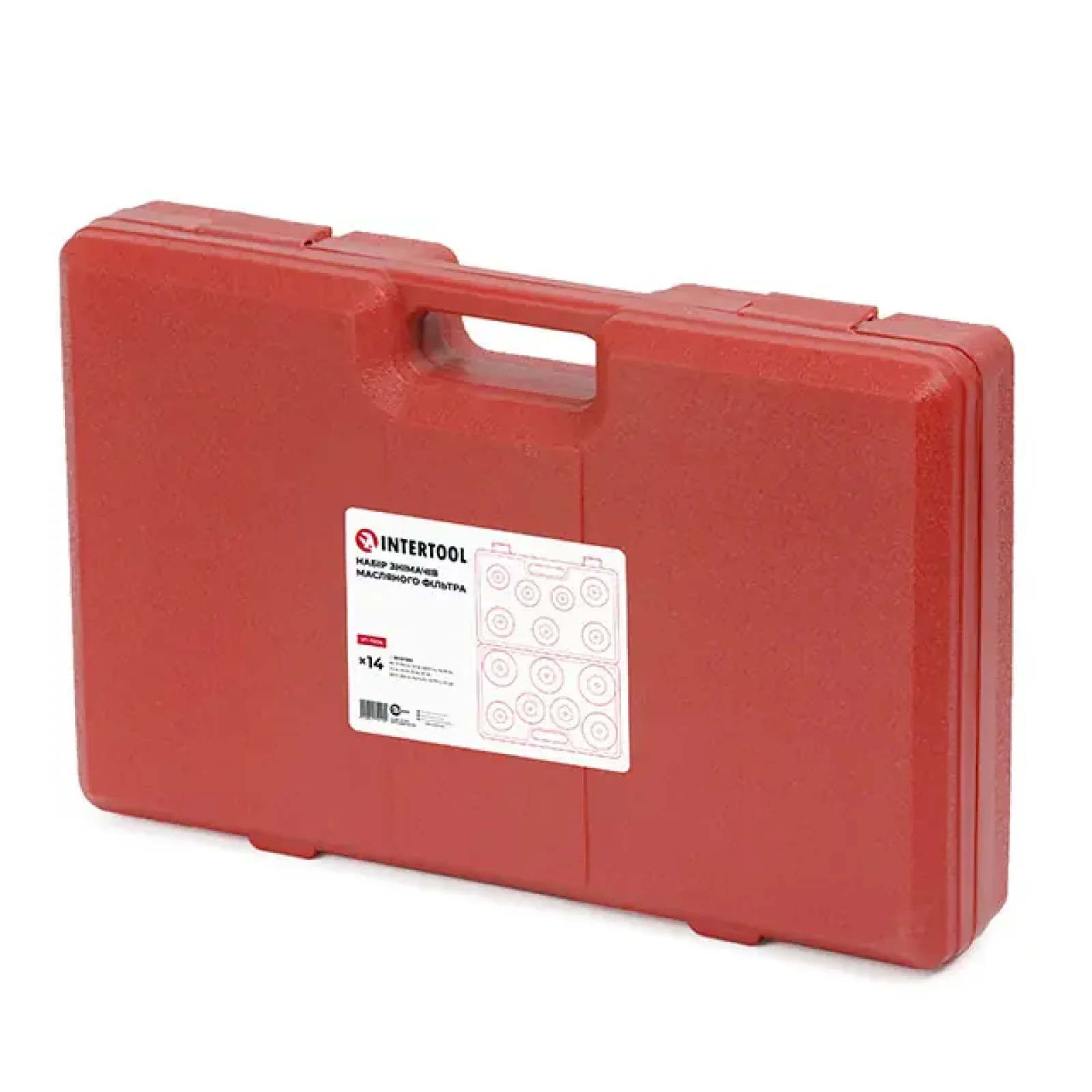 Набір знімачів масляного фільтра (ковпачки), 14 од., Ø 75-100 мм INTERTOOL (HT-7204) UA