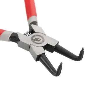 Щипці для зняття та встановлення стопорних кілець, 150 мм, вигнуті, на стиск INTERTOOL (HT-7006) UA