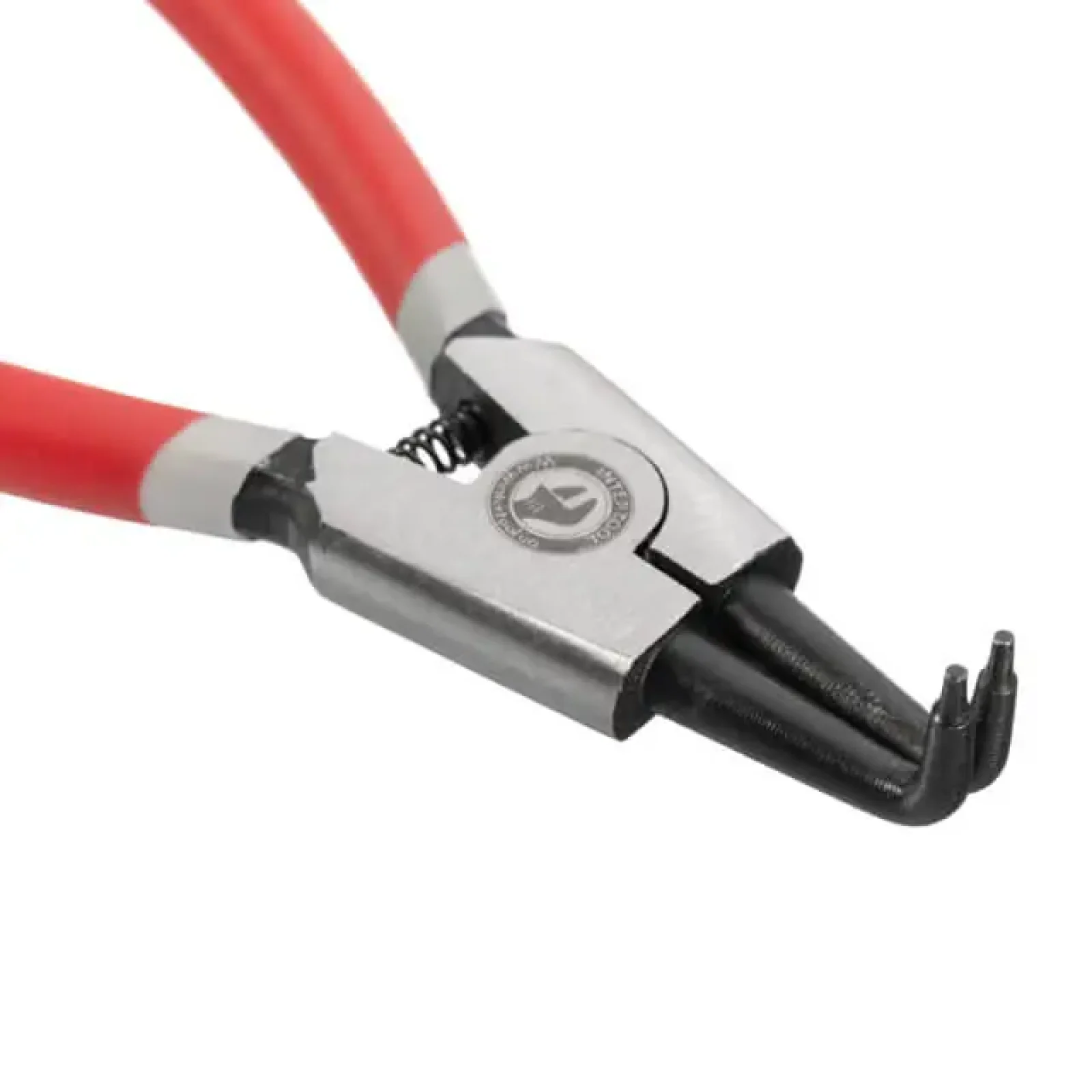 Щипці для зняття та встановлення стопорних кілець, 150 мм, вигнуті, на розтиск INTERTOOL (HT-7008) UA