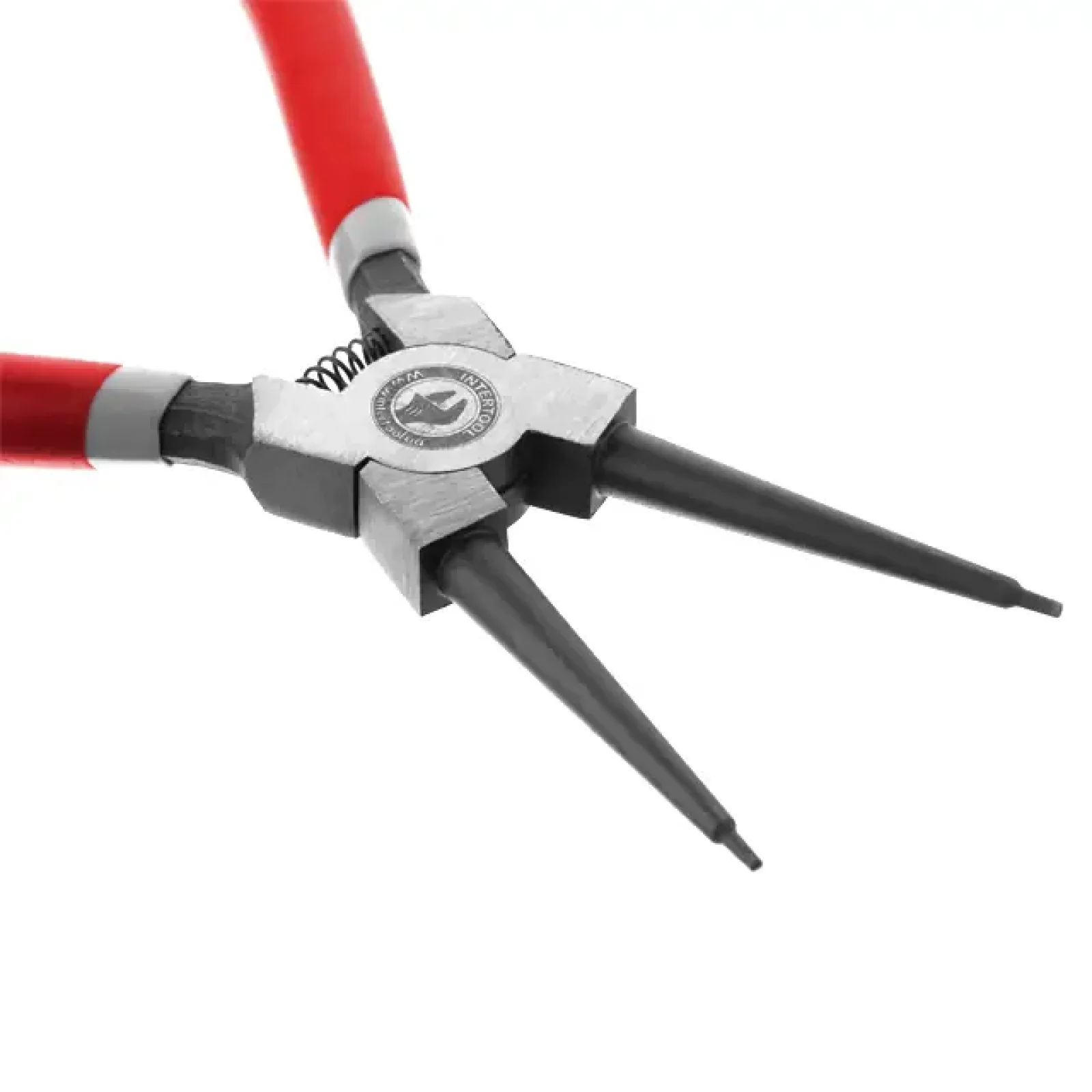 Щипці для зняття та встановлення стопорних кілець, 180 мм, прямі, на стиск INTERTOOL (HT-7011) UA