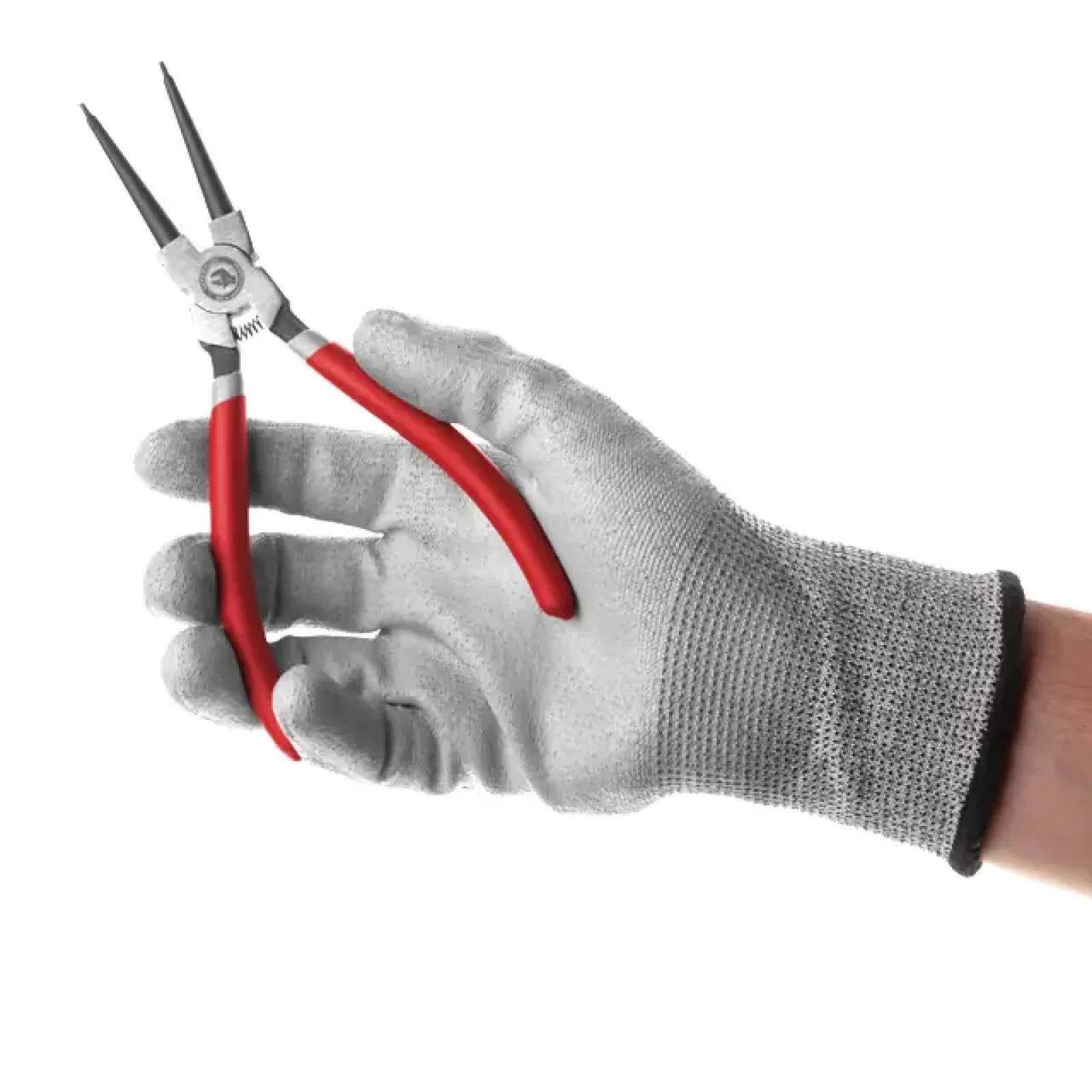 Щипці для зняття та встановлення стопорних кілець, 180 мм, прямі, на стиск INTERTOOL (HT-7011) UA