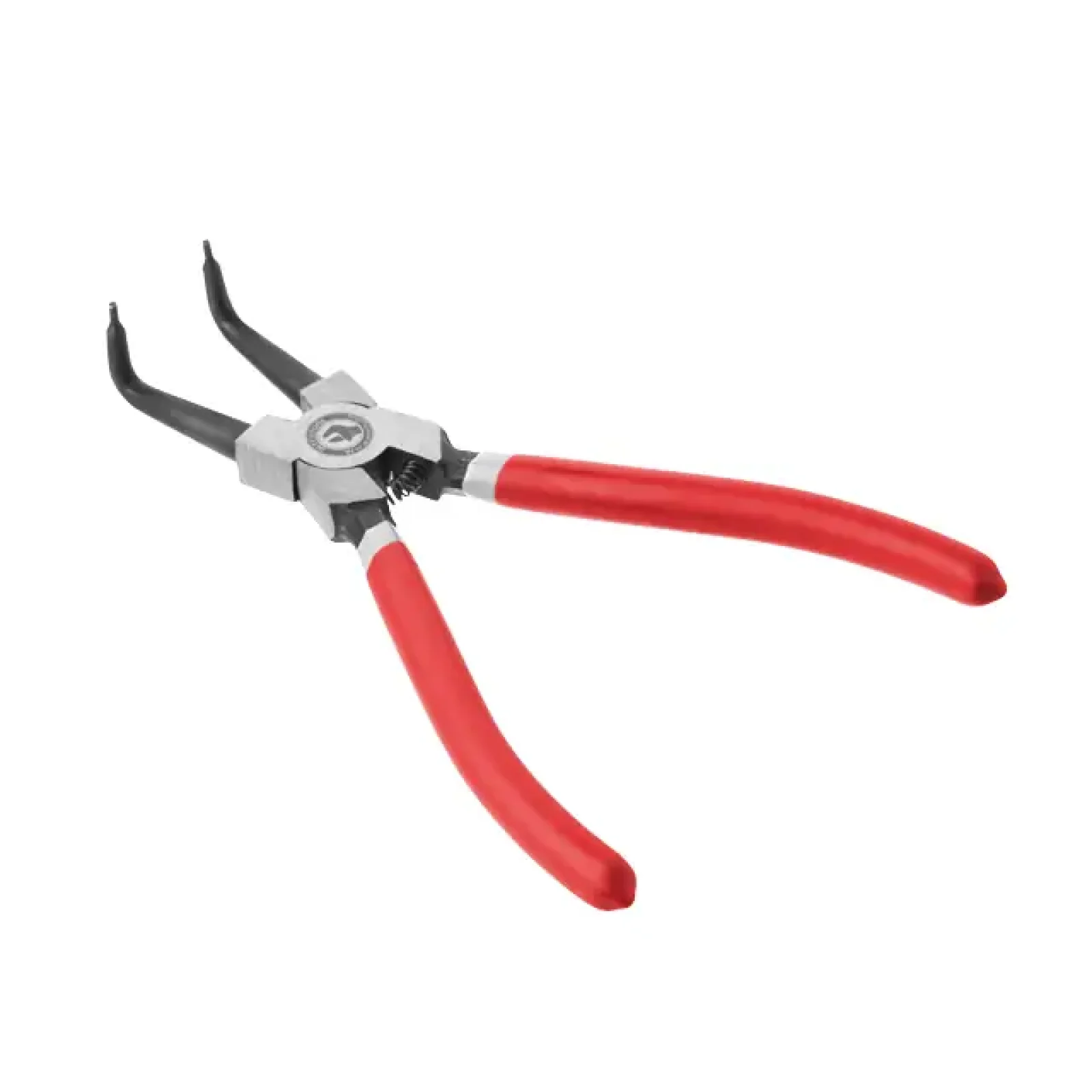 Щипці для зняття та встановлення стопорних кілець, 180 мм, вигнуті, на стиск INTERTOOL (HT-7012) UA