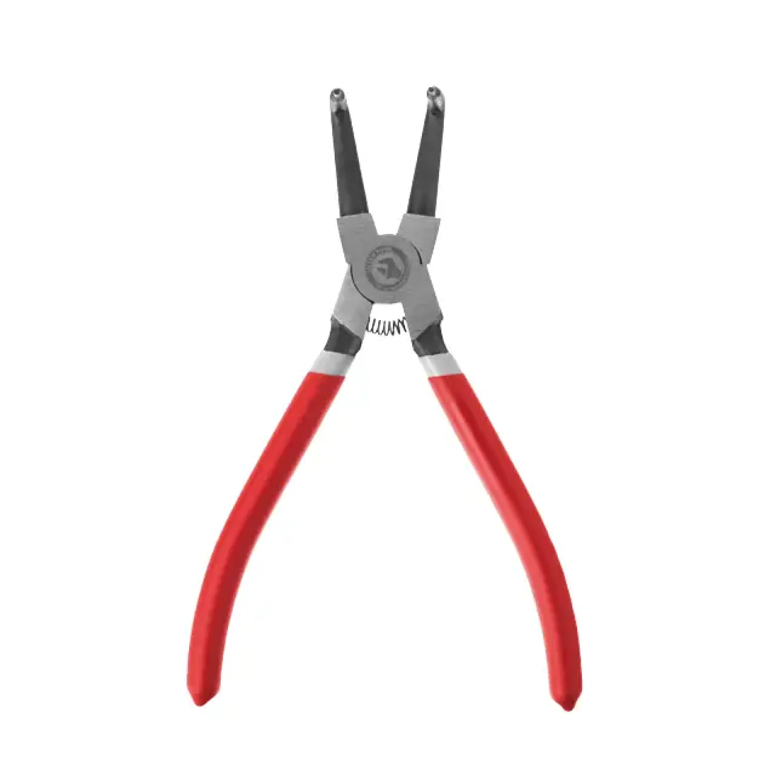 Щипці для зняття та встановлення стопорних кілець, 180 мм, вигнуті, на стиск INTERTOOL (HT-7012) UA