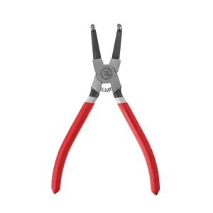 Щипці для зняття та встановлення стопорних кілець, 180 мм, вигнуті, на стиск INTERTOOL (HT-7012) UA