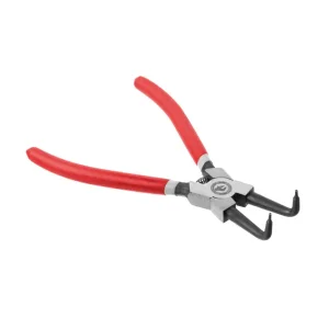 Щипці для зняття та встановлення стопорних кілець, 180 мм, вигнуті, на стиск INTERTOOL (HT-7012) UA