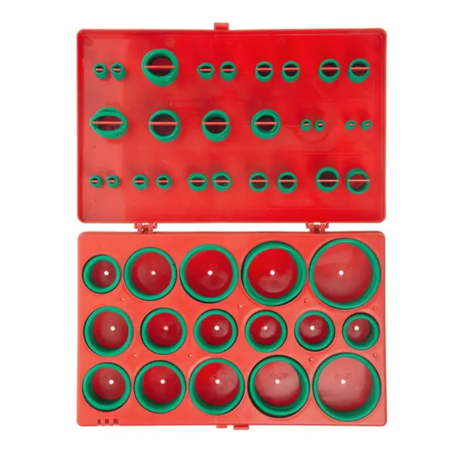 Комплект гумових ущільнювальних кілець, 419 од, зелені INTERTOOL (AT-5419) UA