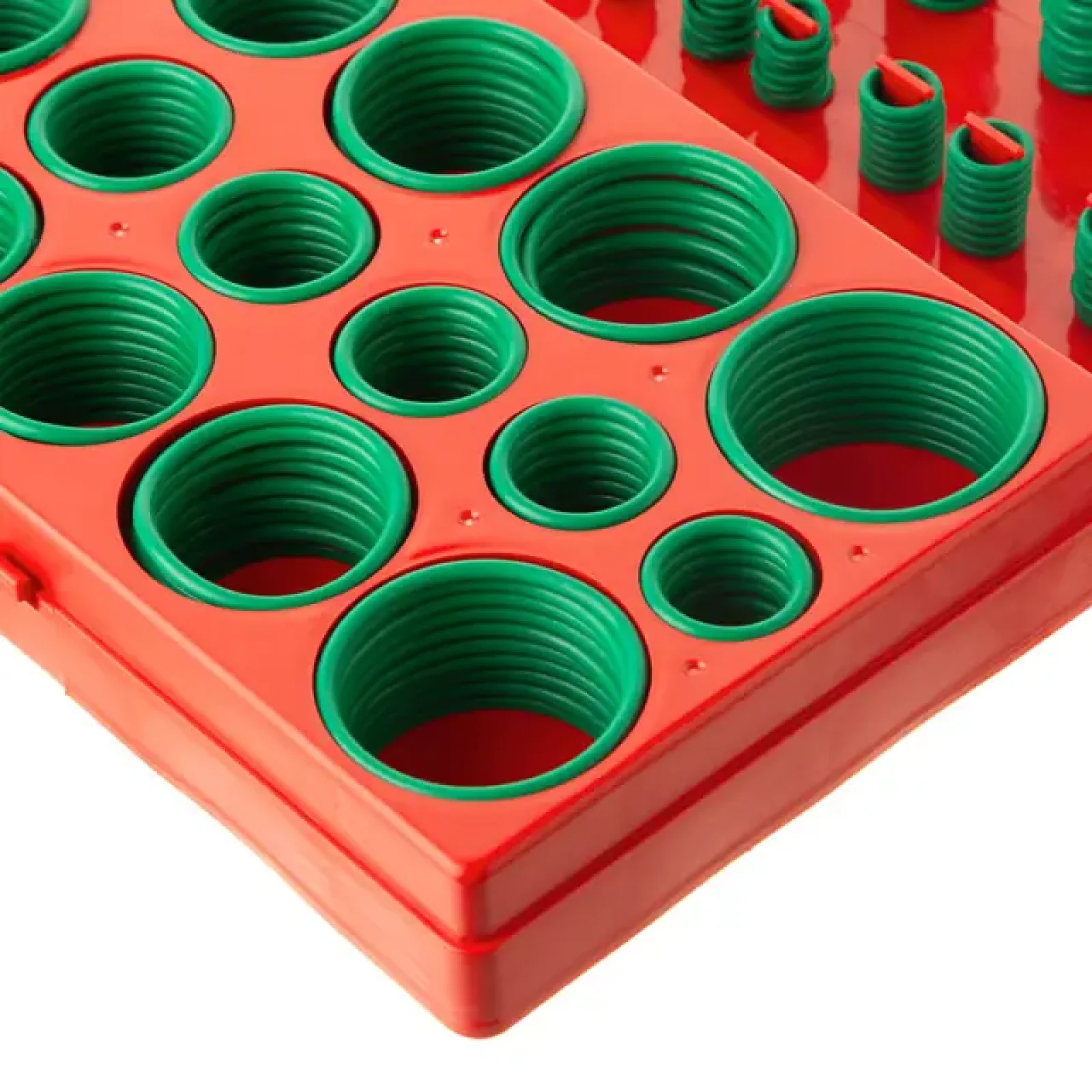 Комплект гумових ущільнювальних кілець, 419 од, зелені INTERTOOL (AT-5419) UA