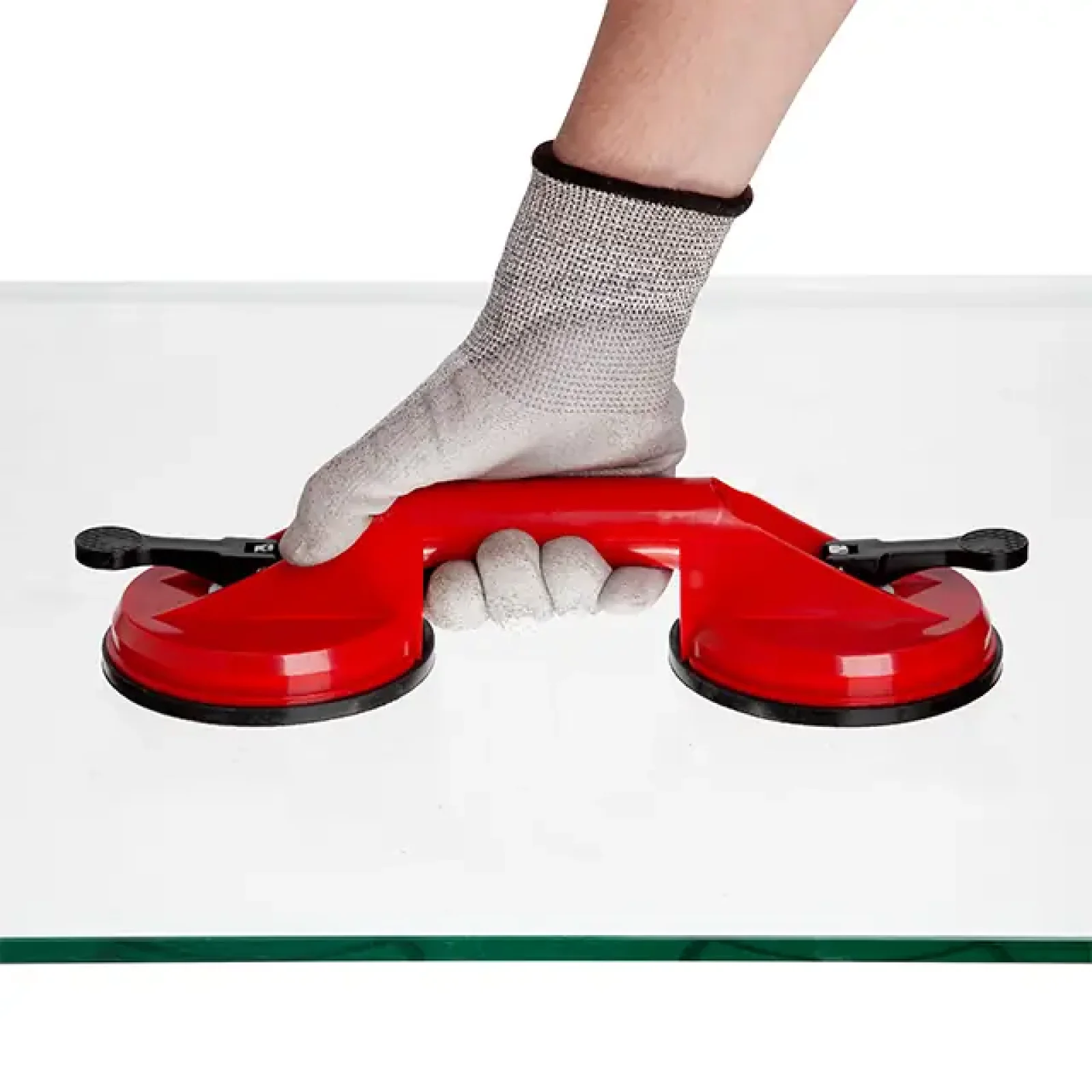 Тримач-присоска для скла, подвійна: 2×120 мм, максимальне навантаження: 80 кг INTERTOOL (HT-7102) UA