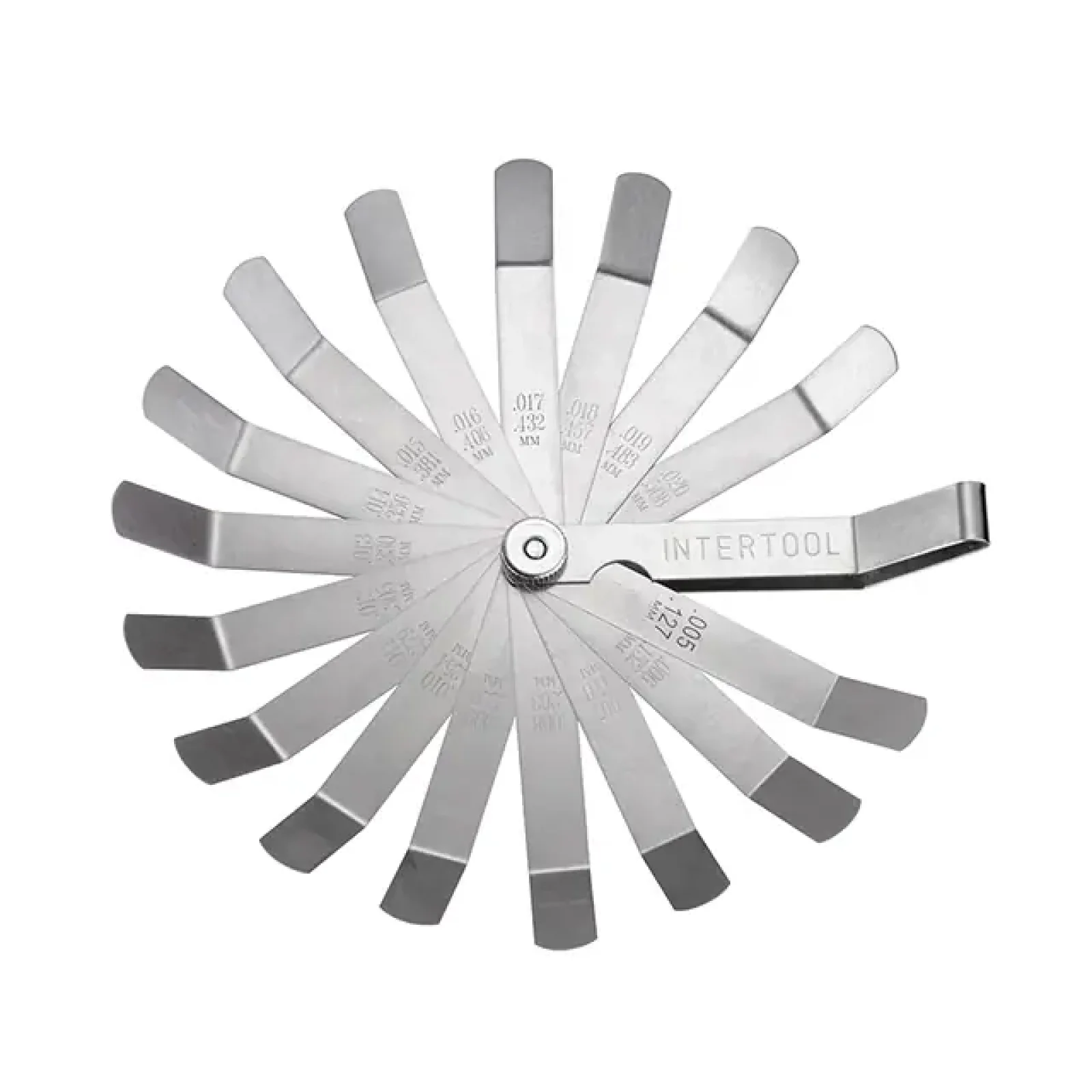 Комплект щупів зігнутих 0,127-0,508 мм, 16 шт. INTERTOOL (AT-0006) UA
