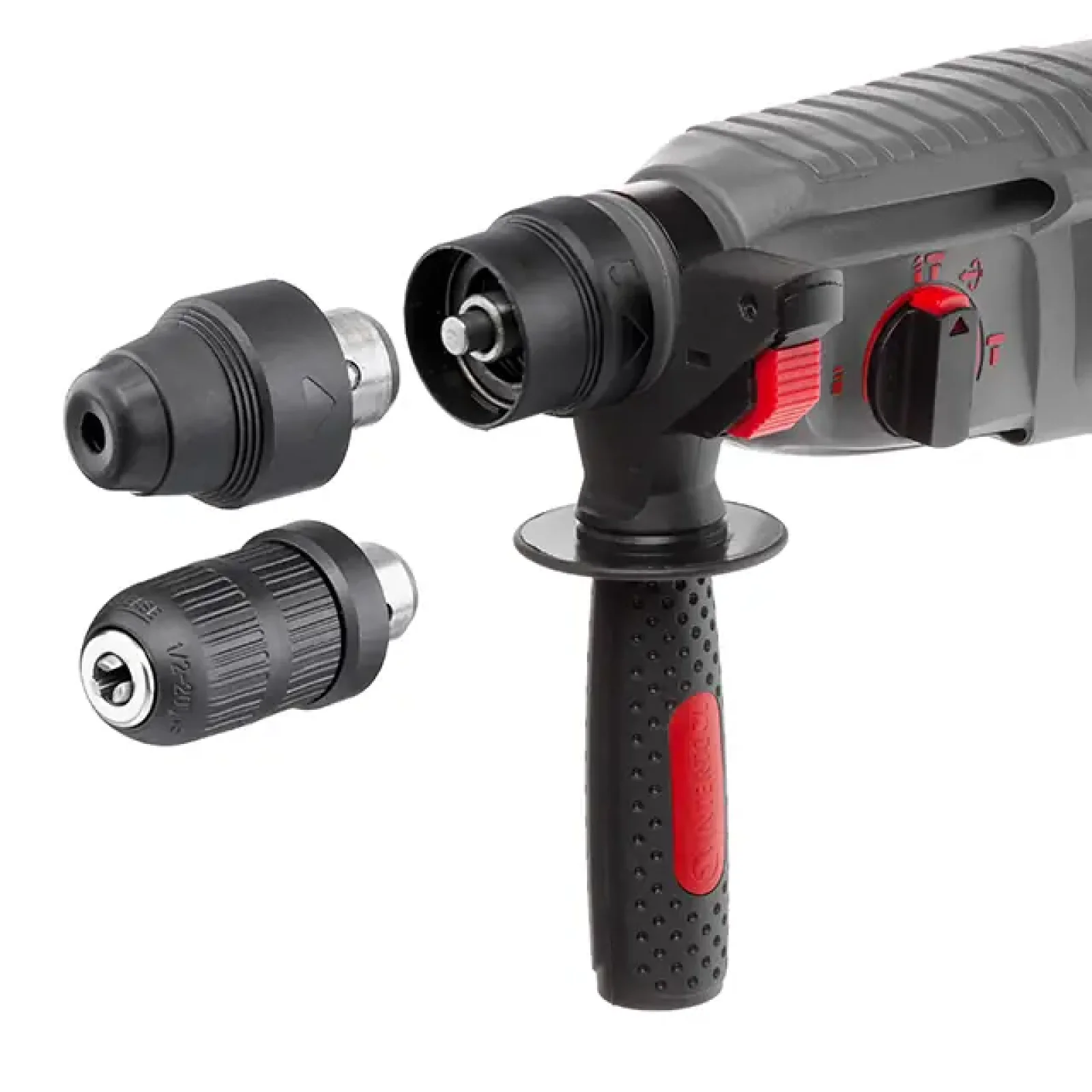 Перфоратор INTERTOOL 0,8 кВт, 3,2 Дж, 0-900 об/хв, 0-4400 уд/хв, 3 режими, SDS plus (DT-0184) UA