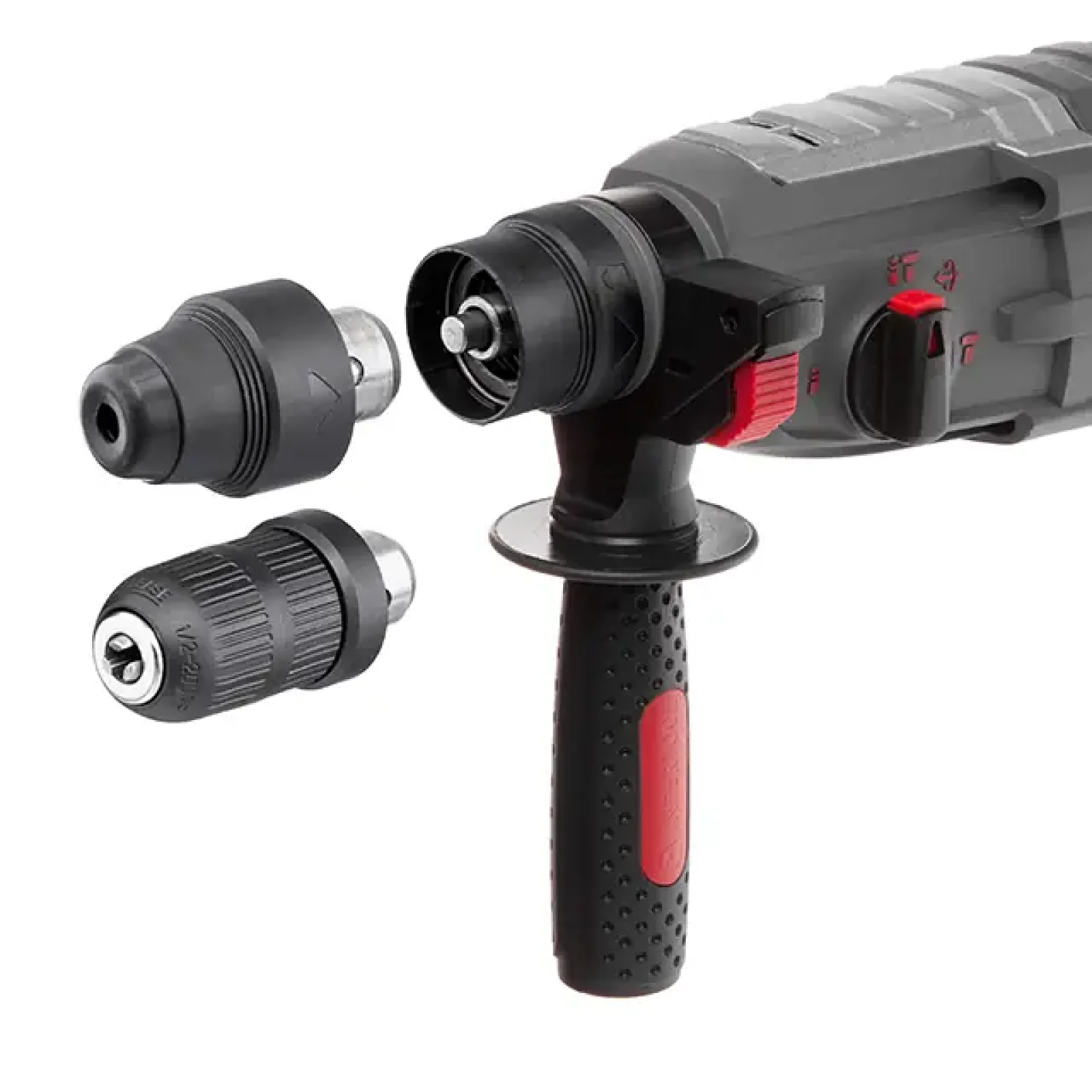 Перфоратор INTERTOOL 1,0 кВт, 3,5 Дж, 0-1300 об/хв, 0-5100 уд/хв, 3 режими, SDS-plus (DT-0186) UA