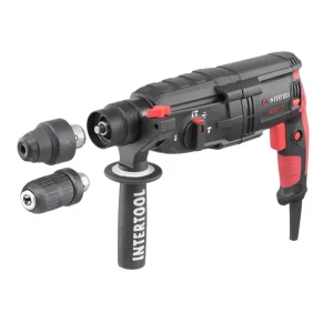 Перфоратор INTERTOOL 1,0 кВт, 3,2 Дж, 0-1300 об/хв, 0-5100 уд/хв, 3 режими (WT-0171) UA