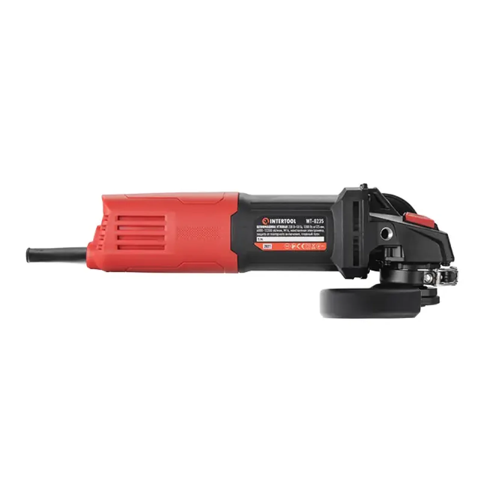 Шліфмашина кутова INTERTOOL 1,2 кВт, 6000-12200 об/хв, диск 125 мм (WT-0235) UA