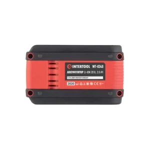 Акумулятор, 20 В, Li-Ion, 2,0 Аг, індикатор рівня заряду INTERTOOL (WT-0340) UA