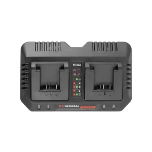 Пристрій зарядний для акумуляторів Li-ion 20 В, струм заряду 4,0+4,0 А, 2 термінали INTERTOOL (WT-0346) UA