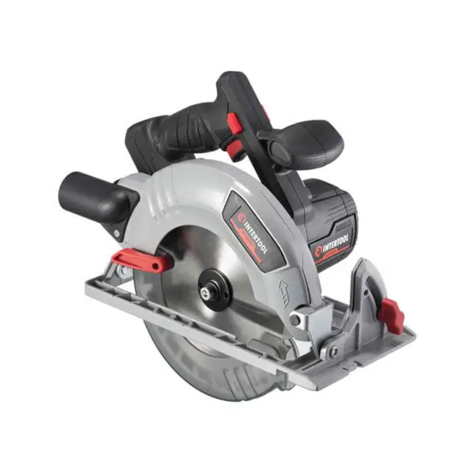 Пила дискова акумуляторна безщіткова 20 В, 4500 об/хв, кут 90°-45°, глибина розпилу 62/45 мм, диск 190×20 мм, без ЗП та АКБ INTERTOOL (WT-0371) UA