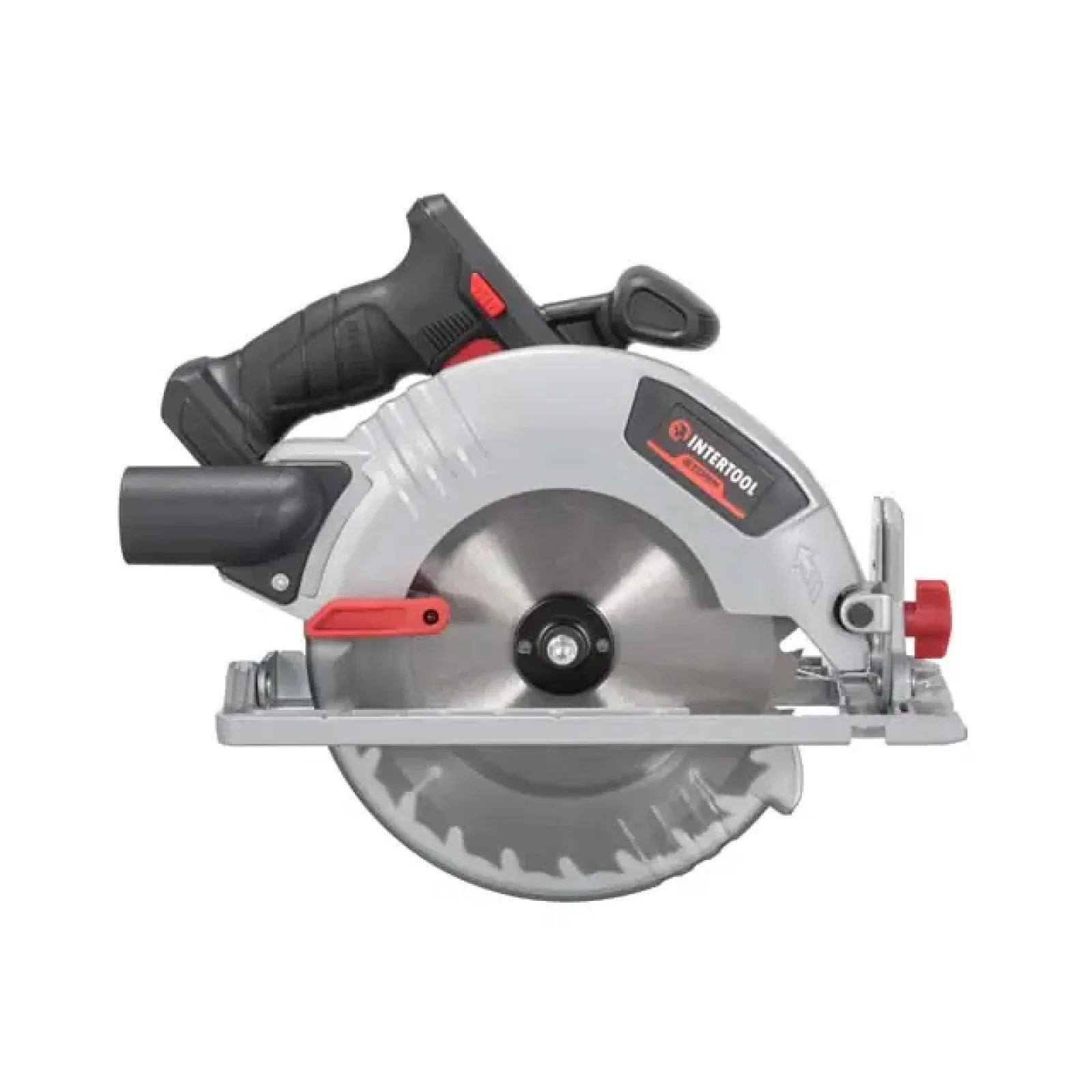 Пила дискова акумуляторна безщіткова 20 В, 4500 об/хв, кут 90°-45°, глибина розпилу 62/45 мм, диск 190×20 мм, без ЗП та АКБ INTERTOOL (WT-0371) UA