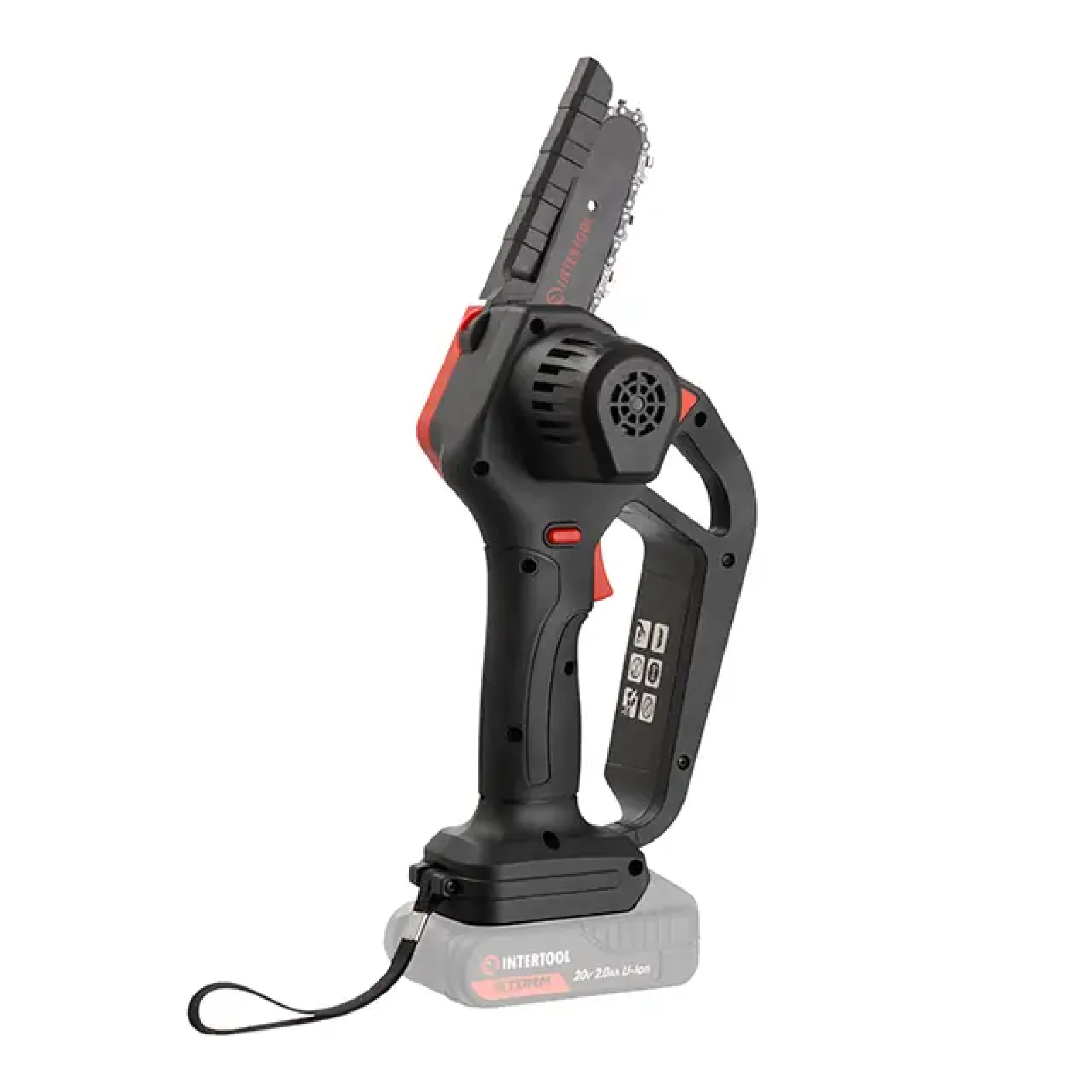 Міні-пилка ланцюгова акумуляторна 20 В, шина 10 см, 4 м/с, без ЗП та АКБ, STORM INTERTOOL (WT-9110) UA