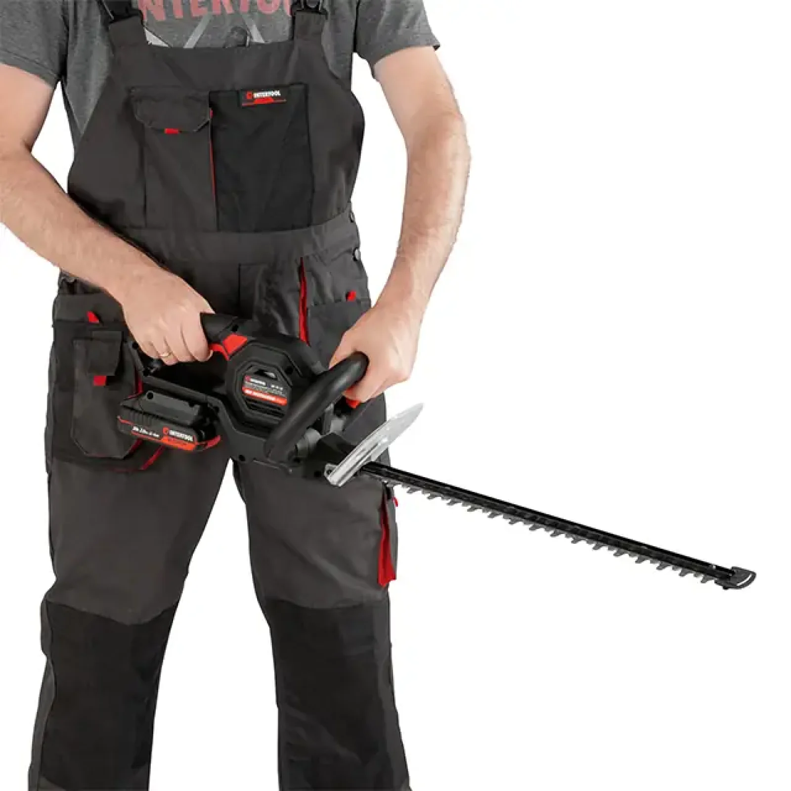 Кущоріз акумуляторний 20 В, 2000 об/хв, довжина шини 500 мм, діаметр зрізу 18 мм, леза 65 Mn, без ЗП та АКБ, STORM INTERTOOL (WT-9115) UA