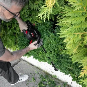 Кущоріз акумуляторний 20 В, 2000 об/хв, довжина шини 500 мм, діаметр зрізу 18 мм, леза 65 Mn, без ЗП та АКБ, STORM INTERTOOL (WT-9115) UA