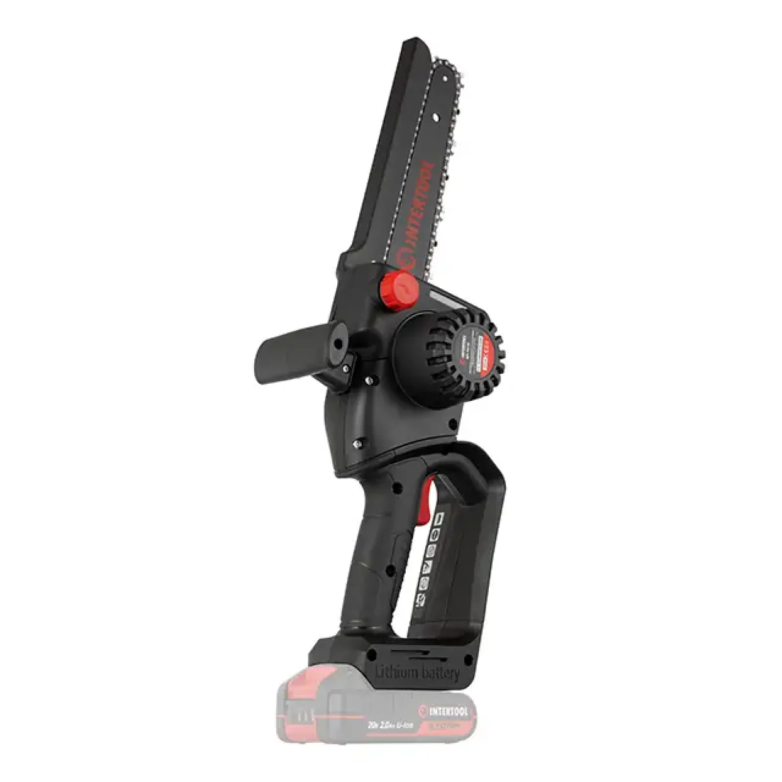 Міні-пилка ланцюгова акумуляторна безщіткова 20 В, шина 20 см, 7,5 м/с, без ЗП та АКБ, STORM INTERTOOL (WT-9210) UA