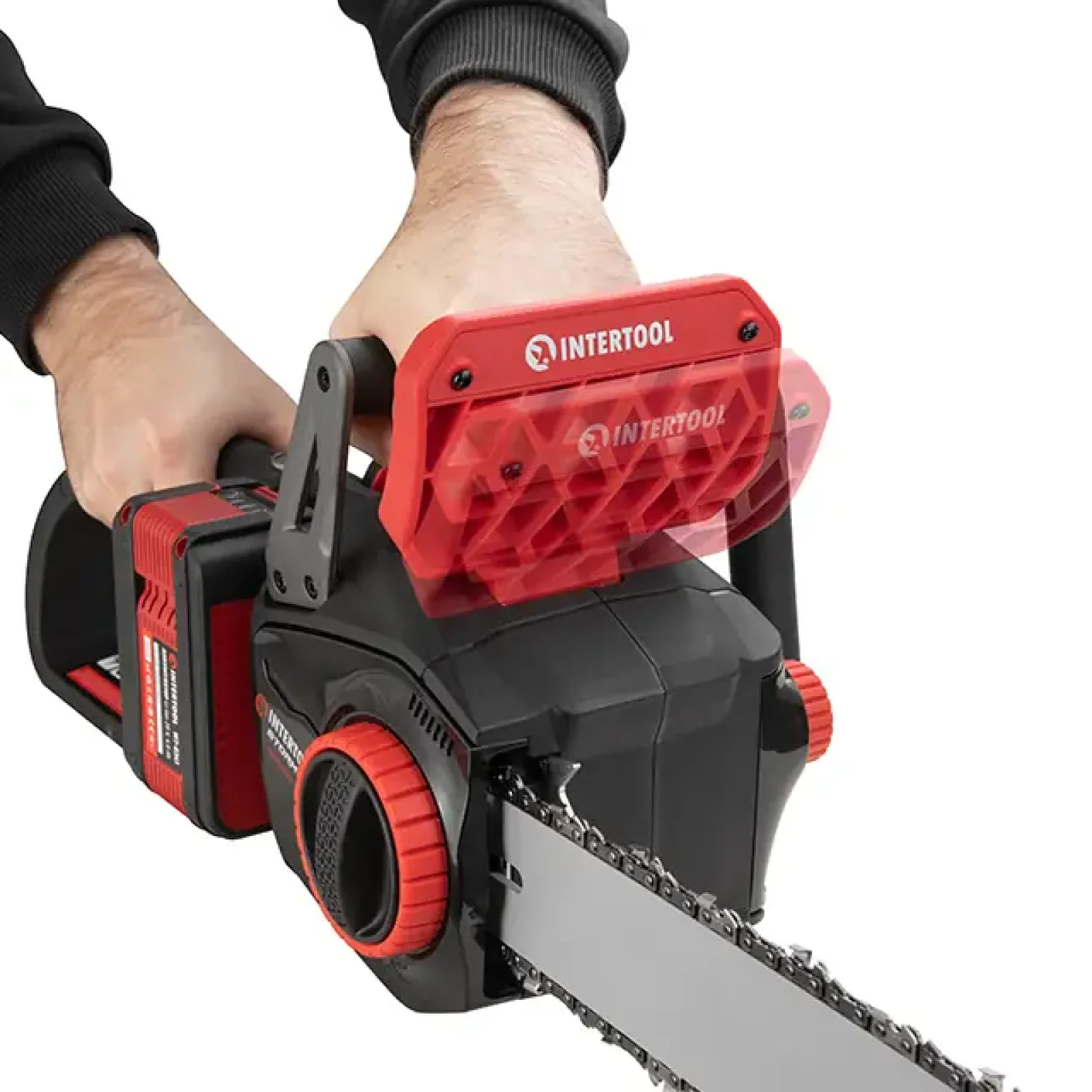 Пила ланцюгова акумуляторна безщіткова 40 В (2×20 В), шина 35 см, SDS-система натяжки ланцюга, без ЗП та АКБ, STORM INTERTOOL (WT-9211) UA