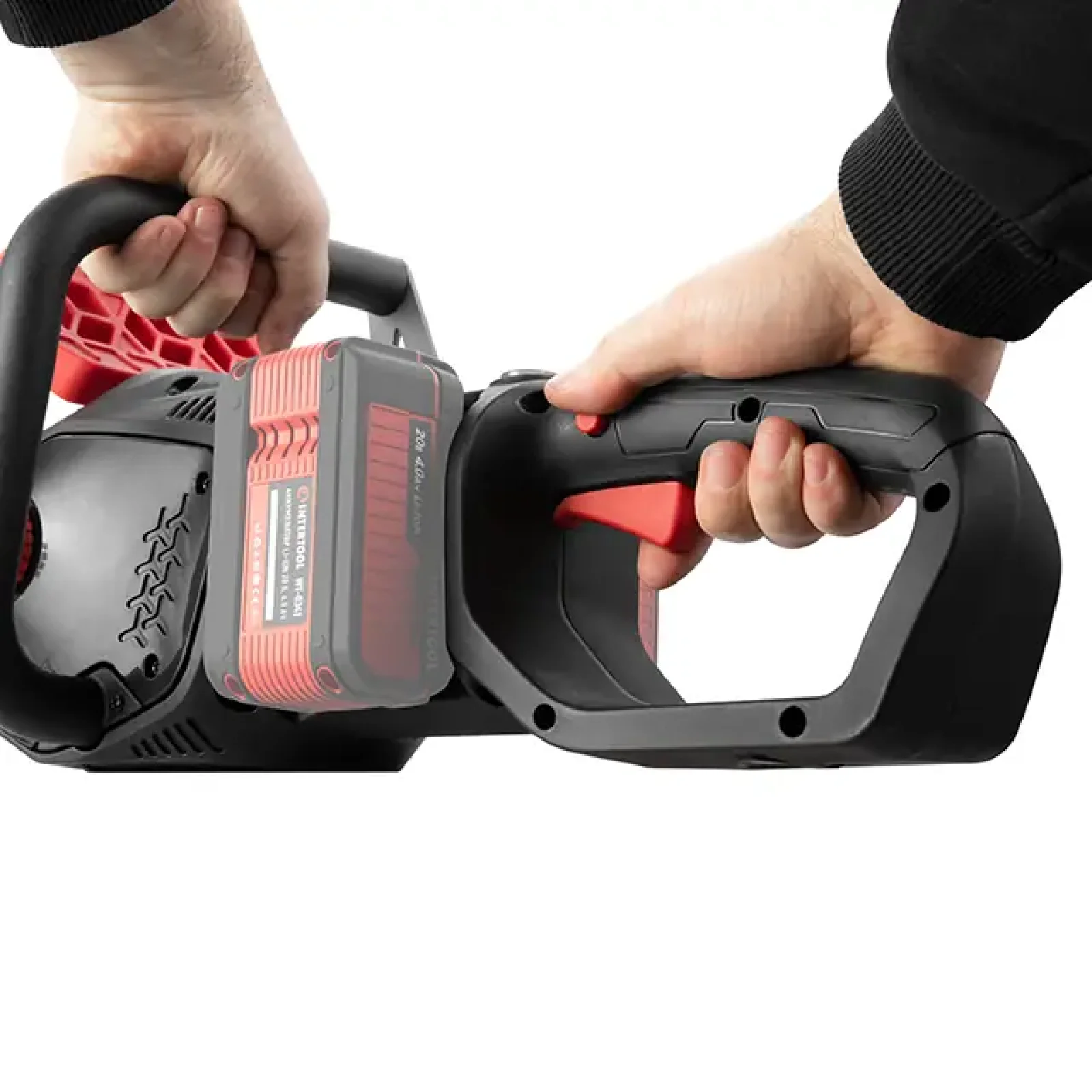 Пила ланцюгова акумуляторна безщіткова 40 В (2×20 В), шина 35 см, SDS-система натяжки ланцюга, без ЗП та АКБ, STORM INTERTOOL (WT-9211) UA