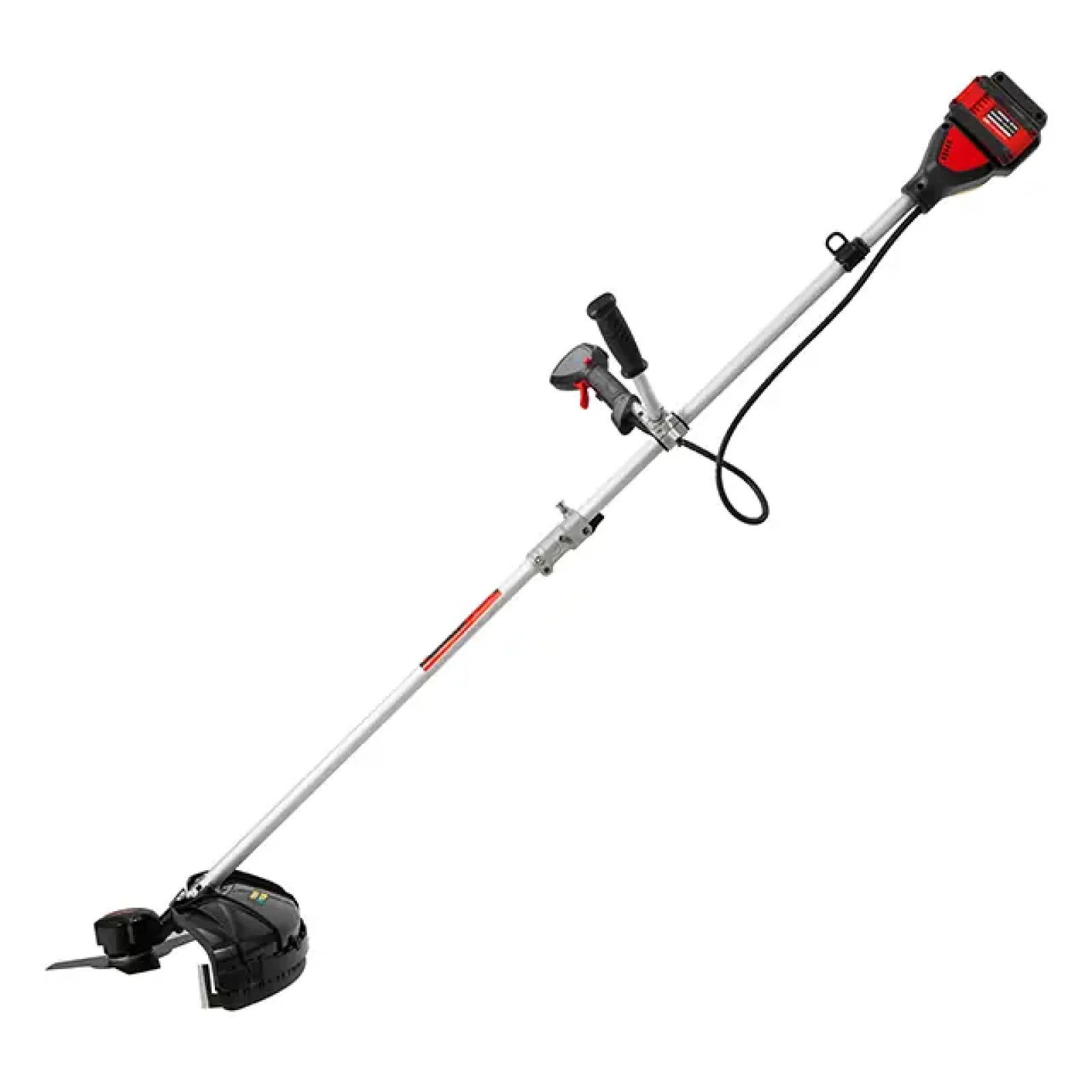 Тример акумуляторний безщітковий 40 В (2×20 В), 6000 об/хв, діаметр обертання диска/ліски 255/350 мм, котушка + 3-зубчастий ніж, без ЗП та АКБ, STORM INTERTOOL (WT-9213) UA