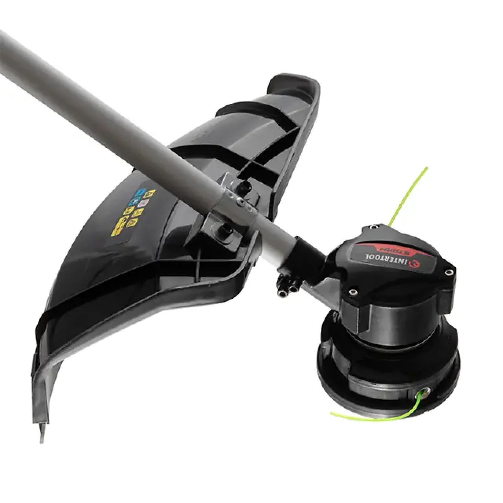 Тример акумуляторний безщітковий 40 В (2×20 В), 6000 об/хв, діаметр обертання диска/ліски 255/350 мм, котушка + 3-зубчастий ніж, без ЗП та АКБ, STORM INTERTOOL (WT-9213) UA