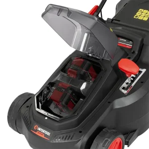 Газонокосарка акумуляторна безщіткова 40 В (2×20 В), 3500 об/хв, ширина захвату 370 мм, висота зрізу 25-75 мм, контейнер 40 л, без ЗП та АКБ, STORM INTERTOOL (WT-9216) UA