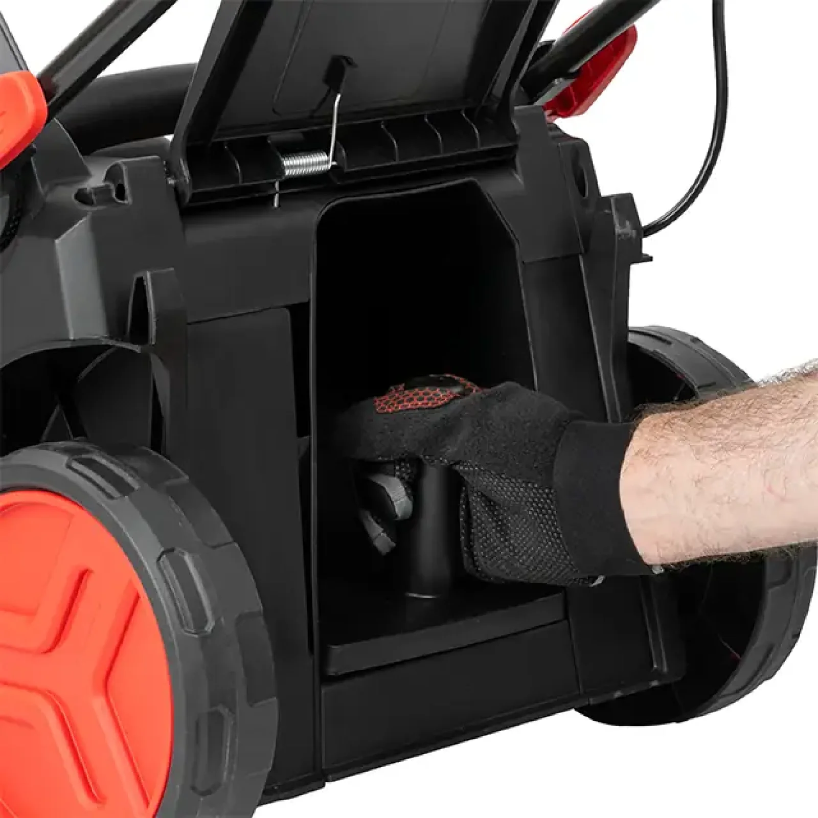 Газонокосарка акумуляторна безщіткова 40 В (2×20 В), 3500 об/хв, ширина захвату 370 мм, висота зрізу 25-75 мм, контейнер 40 л, без ЗП та АКБ, STORM INTERTOOL (WT-9216) UA