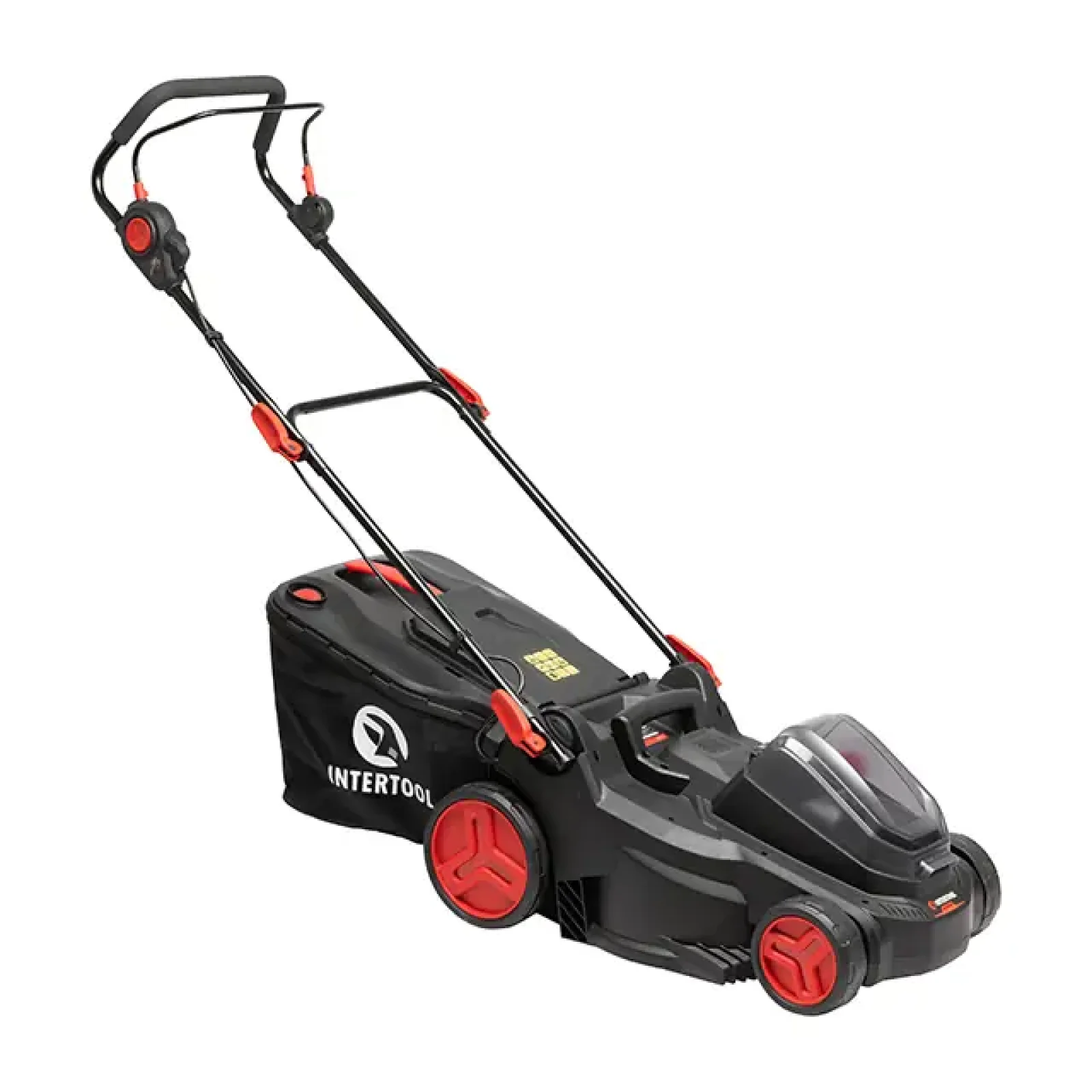 Газонокосарка акумуляторна безщіткова 40 В (2×20 В), 3500 об/хв, ширина захвату 370 мм, висота зрізу 25-75 мм, контейнер 40 л, без ЗП та АКБ, STORM INTERTOOL (WT-9216) UA