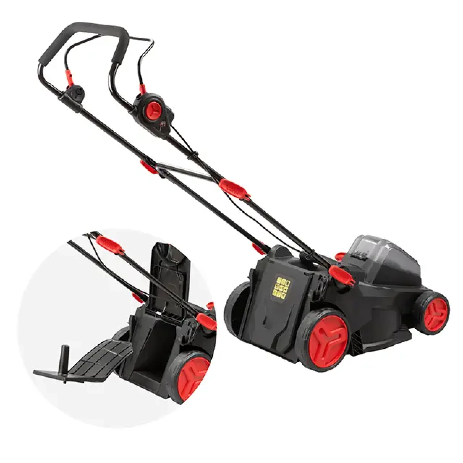 Газонокосарка акумуляторна безщіткова 40 В (2×20 В), 3500 об/хв, ширина захвату 370 мм, висота зрізу 25-75 мм, контейнер 40 л, без ЗП та АКБ, STORM INTERTOOL (WT-9216) UA