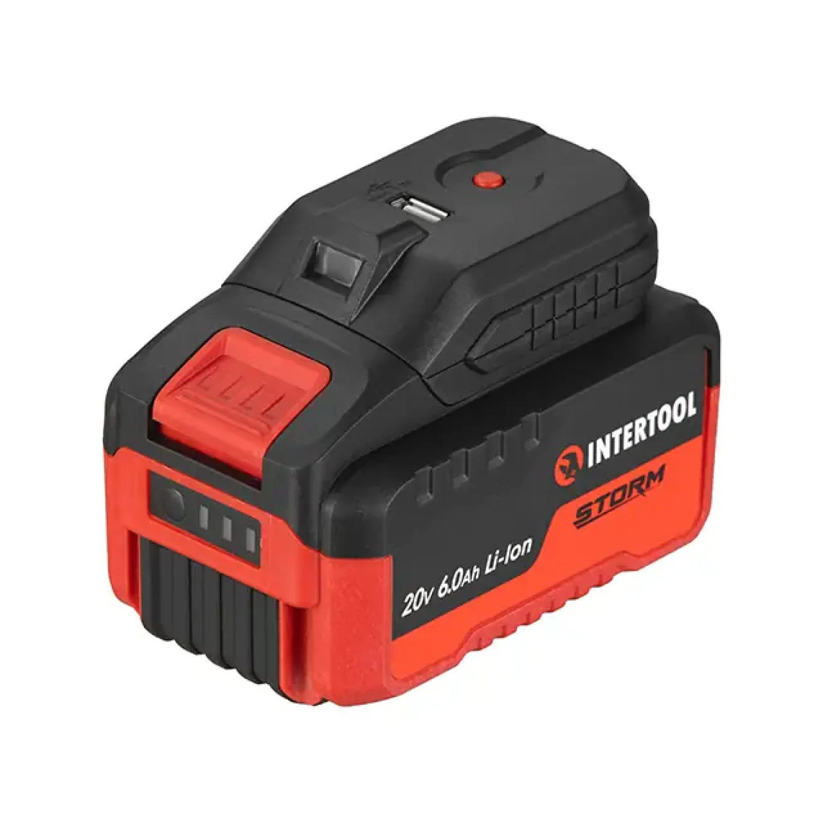 Адаптор для акумулятора Li-ion 20 В, USB 2 A, LED-ліхтар INTERTOOL (WT-9300) UA