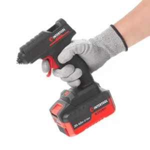 Пістолет клейовий 20 В, під стрижні 10.8-11.5мм, без ЗП та АКБ INTERTOOL (WT-9301) UA