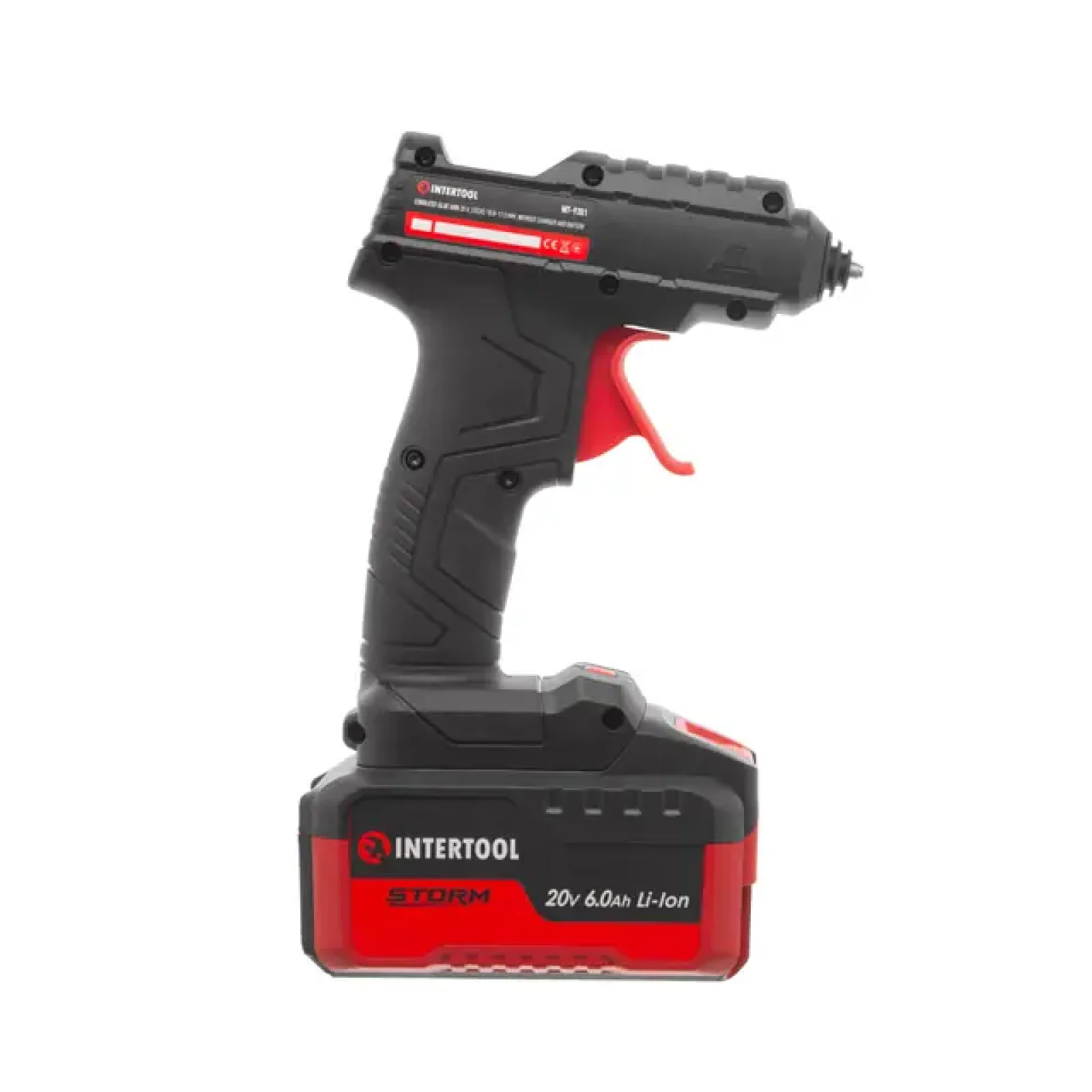 Пістолет клейовий 20 В, під стрижні 10.8-11.5мм, без ЗП та АКБ INTERTOOL (WT-9301) UA