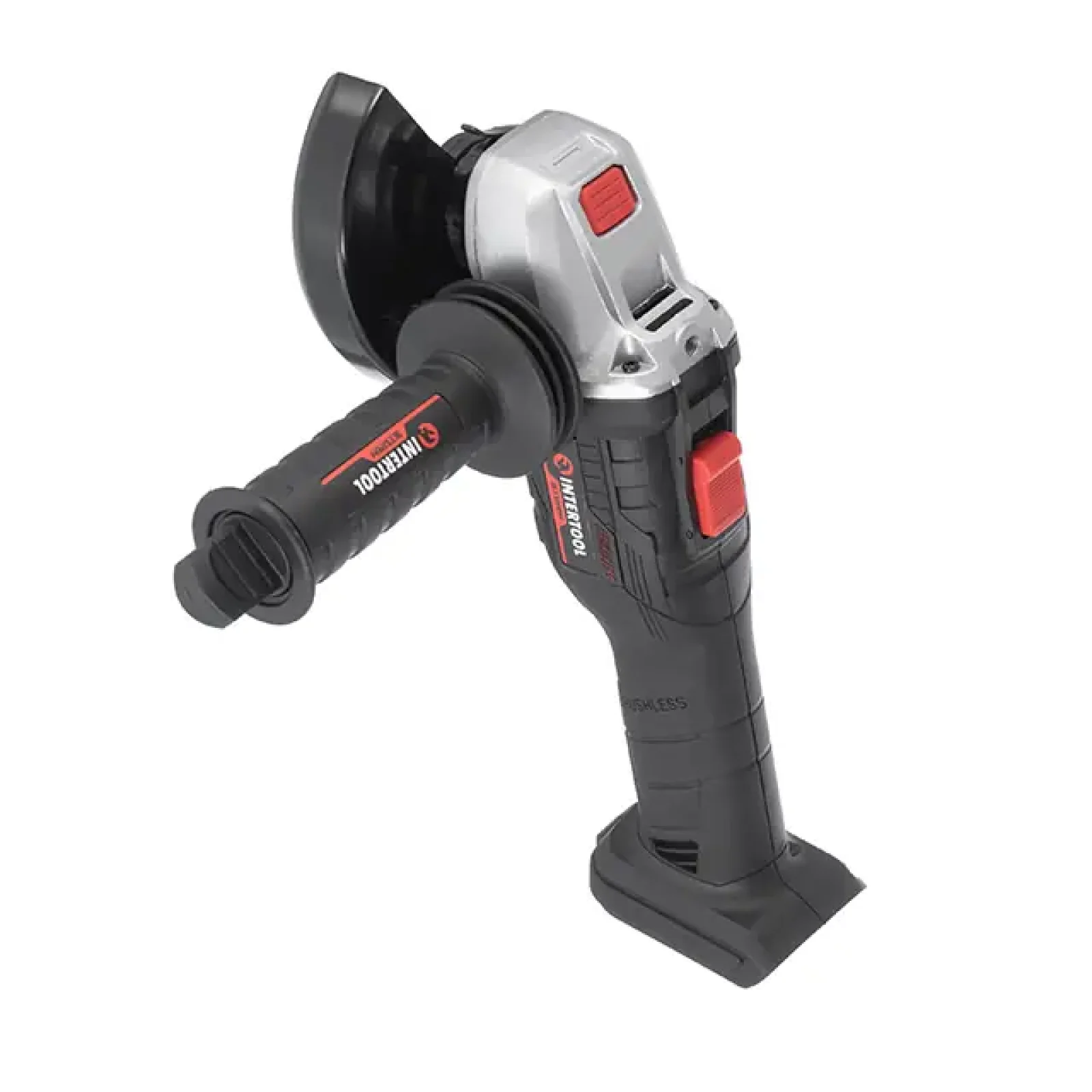 Шліфмашина кутова акумуляторна безщіткова 20 В, 125 мм, 10000 об/хв, без ЗП та АКБ INTERTOOL (WT-9366) UA